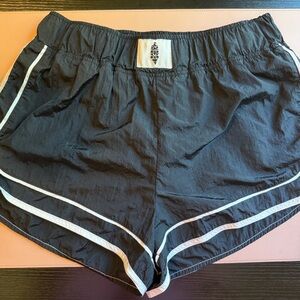 Free People Movement Black Athletic Running Shorts Size L Lightweight Activewear